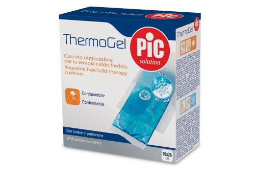 Pic Thermogel cuscino riutilizzabile per la terapia caldo freddo con fodera di protezione 10x26cm 1 pezzo