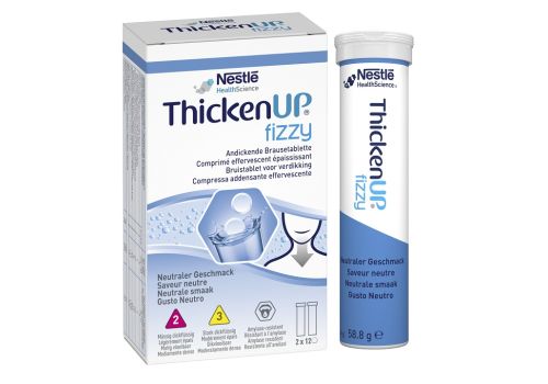 Nestlé ThickenUp Fizzy compressa addensante effervescente alimento a fini medici speciali gusto neutro 24 compresse