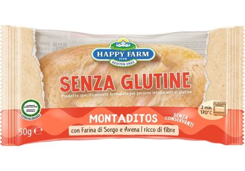 Happy Farm Senza Glutine Montaditos con farina di sorgo e avena 50 grammi