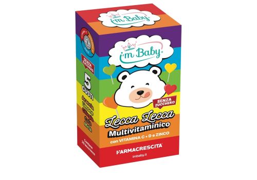 I'm Baby lecca lecca multivitaminico senza zucchero 20 pezzi