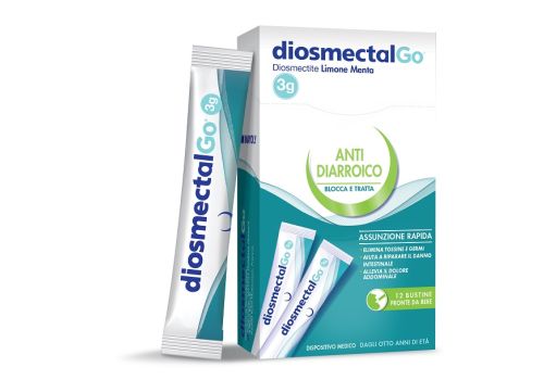 Diosmectalgo diosmectite limone menta antidiarroico 12 bustine pronte da bere