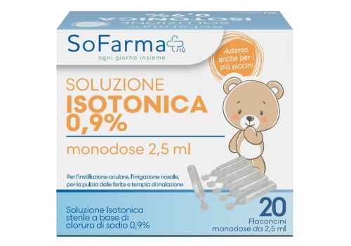 Sofarma+ soluzione isotonica 0,9% 20 flaconcini da 2,5ml