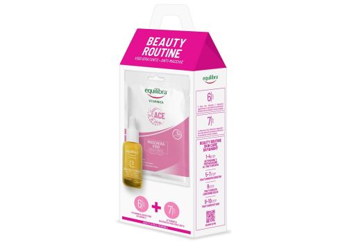 Equilibra Beauty Routine Viso idratante anti-macchie cofanetto con siero viso 30ml + maschera viso 1 bustina