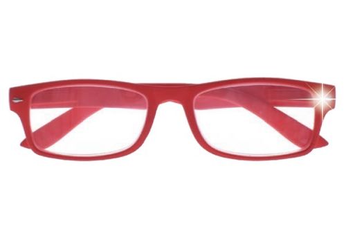 Sanico milano rosso shiny occhiali da lettura +1,00