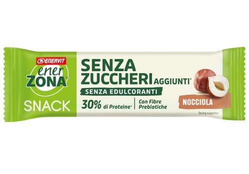 Enervit Enerzona Snack Senza Zuccheri gusto nocciola ricoperta di cioccolato al latte senza glutine 1 barretta