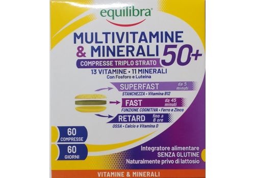 Equilibra Multivitamine & Minerali 50+ integratore di vitamine e minerali 2 astucci da 30 compresse