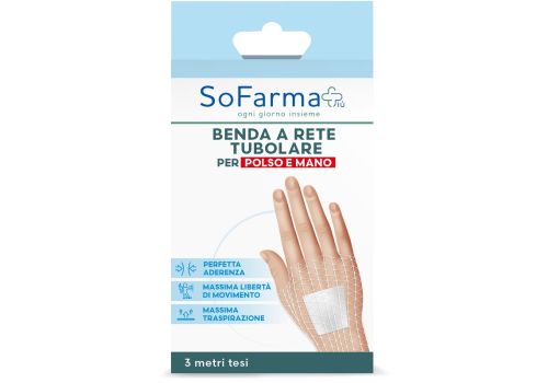 Sofarma+ benda a rete tubolare per polso e mano 1 pezzo