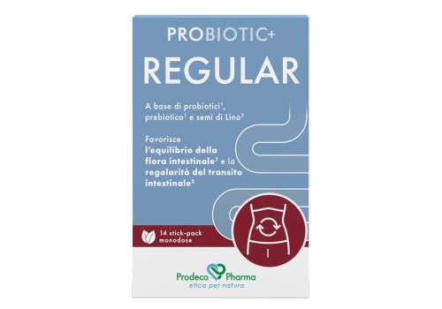 Probiotic+ Regular integratore per l’equilibrio della flora intestinale e la regolarità del transito 14 stick-pack