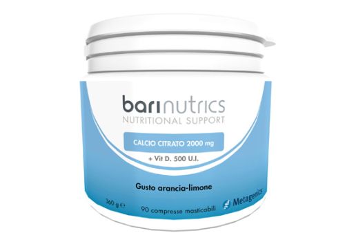 Barinutrics integratore di calcio e vitamina D gusto arancia-limone 90 compresse masticabili