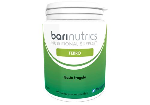 Barinutrics Ferro integratore a base di ferro gusto fragola 90 compresse masticabili
