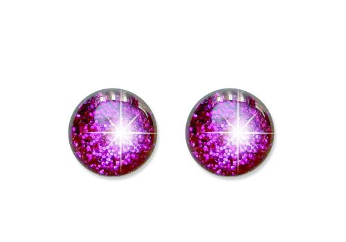 Biojoux Bottone Fucsia orecchini in acciaio chirurgico