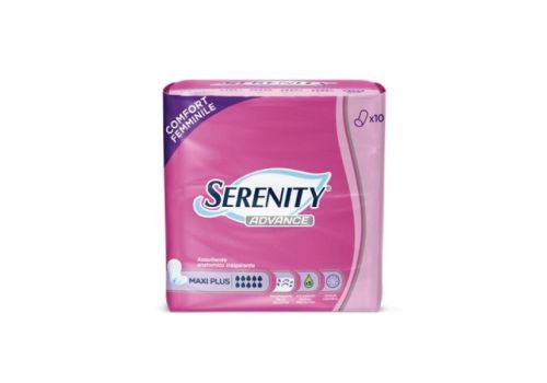 SERENITY ADVANCE ASSORBENTE ANATOMICO TRASPIRANTE MAXI PLUS 10PZ