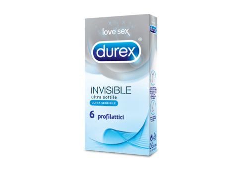 Durex invisibile ultra sottile e sensibile 6 profilattici