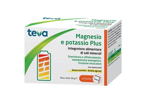 Magnesio e Potassio Plus integratore di sali minerali 24 bustine