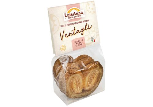 Luisanna biscotti sfoglia ventagli friabili senza glutine 130 grammi