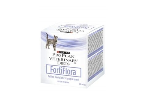 Fortiflora mangime complementare probiotico per l'equilibrio della flora intestinale del gatto 30 bustine x 1 grammo