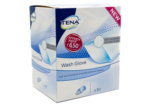 TENA WASH GLOVE 50PZ