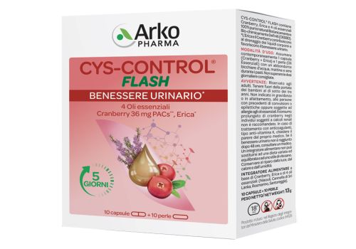 Cys-Control Flash benessere urinario 10 capsule + 10 perle