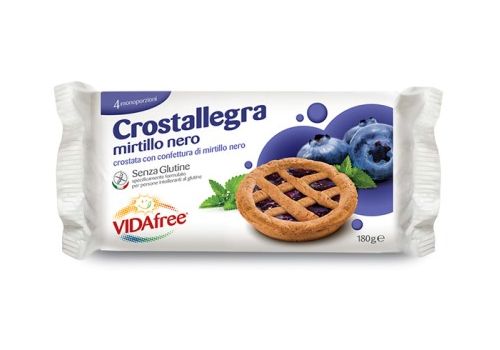 Vidafree crostallegra al mirtillo nero senza glutine 180 grammi
