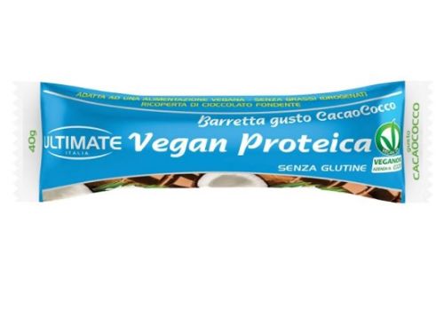 Ultimate barretta vegan proteica gusto cacao e cocco 40 grammi
