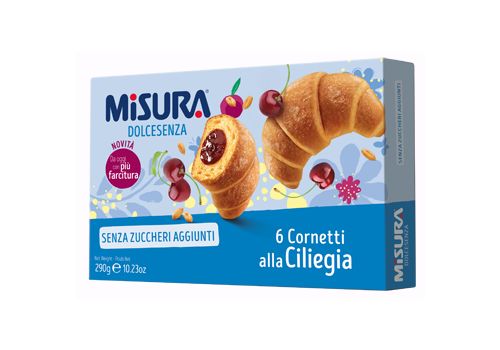 Misura Dolcesenza cornetti alla ciliegia senza zuccheri aggiunti 6 pezzi 290 grammi
