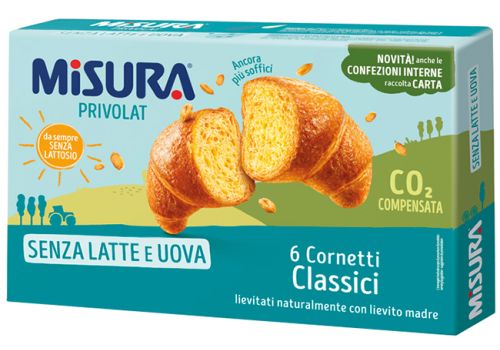 Misura Privolat cornetti classici lievitazione naturale senza latte e uova 240 grammi