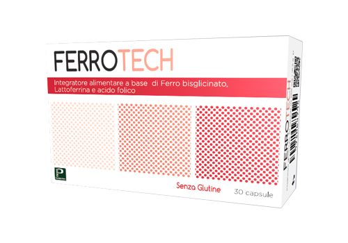 Ferrotech integratore di ferro con Lattoferrina e acido folico 30 capsule