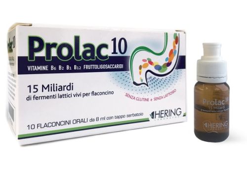 Prolac 10 integratore a base di fermenti lattici vivi 10 flaconcini 8ml