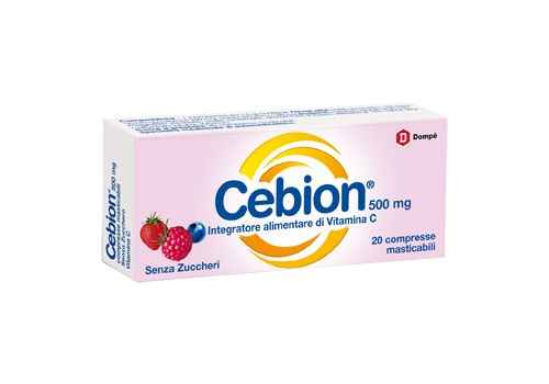 CEBION 500MG VITAMINA C 20 COMPRESSE MASTICABILI SENZA ZUCCHERO