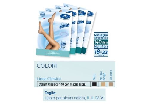 SAUBER COLLANT COMPRESSIONE GRADUATA MAGLIA LISCIA 140DEN 18-22MMHG TG.IV NERO