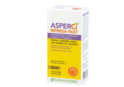 Asper Ci Ripresa Fast integratore di vitamina C con estratti vegetali 10 bustine