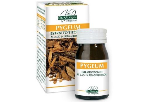 Pygeum Estratto Titolato al 2,5% in beta-sitosteroli per il drenaggio di liquidi corporei e secrezioni bronchiali 60 pastiglie