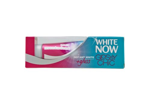 Mentadent White Now Glossy Chic dentifricio sbiancante 50 ml