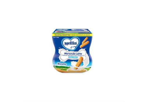 Mellin merenda latte e biscotto 2x100 grammi