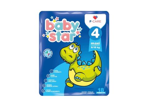 Babystar pannolini 8-18kg taglia 4 maxi 18 pezzi