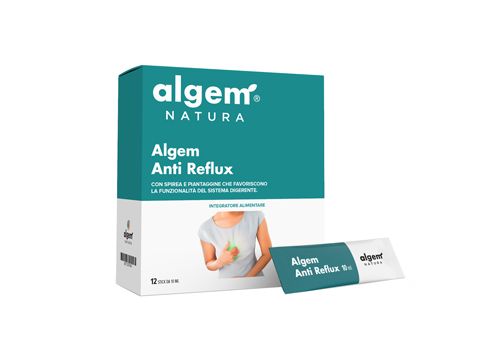 Algem Natura Anti Reflux integratore per il benessere del sistema digerente 12 bustine x 10ml