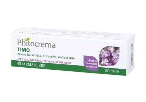 Phitocrema Timo azione balsamica distensiva e rinfrescante per le vie respiratorie e le tensioni muscolari 50ml