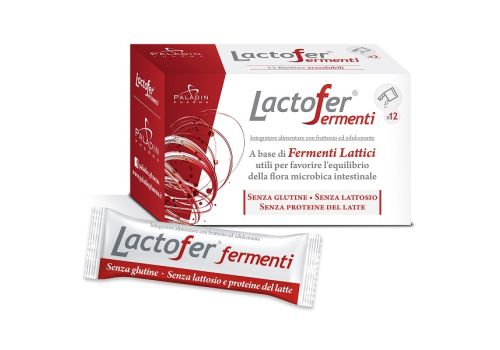 Lactofer Fermenti integratore per l'equilibrio della flora microbica intestinale 12 bustine orosolubili