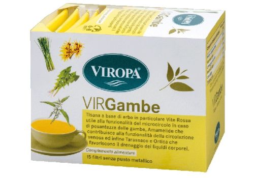 Viropa Virgambe tisana per la funzionalità del microcircolo in caso di gambe pesanti 15 bustine filtro