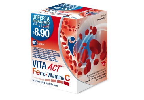 FERRO+VITAMINA C VITA ACT 60 CAPSULE