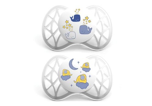 Nuvita succhietto illumi tettarella simmetrica 0mesi+ 2 pezzi