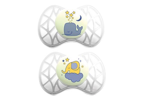 Nuvita succhietto illumi tettarella simmetrica 6mesi+ 2 pezzi