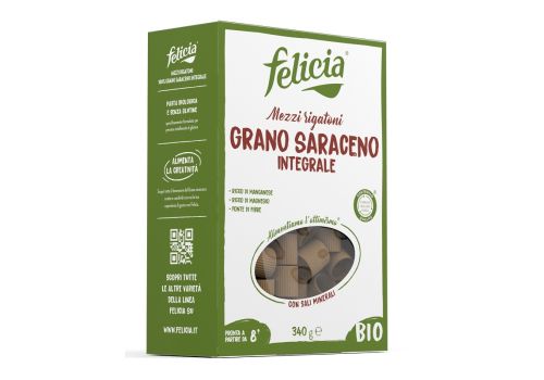 Felicia mezzi rigatoni pasta di grano saraceno bio 340 grammi