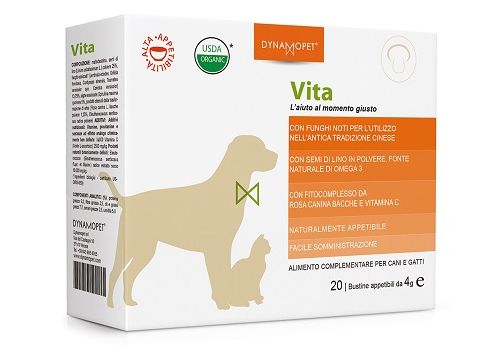 Vita alimento complementare per le difese immunitarie di cani e gatti 20 bustine appetibili da 4 grammi