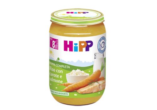 Hipp Bio pappa completa con riso carote e salmone 250 grammi  