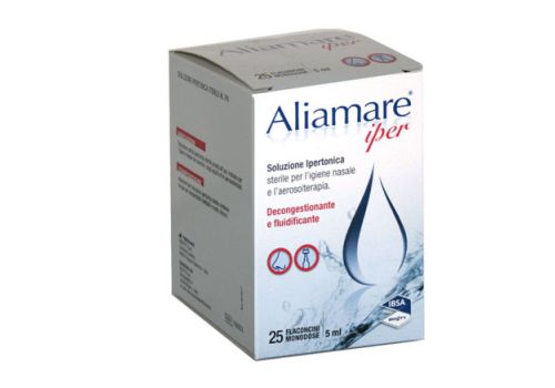 Aliamare Iper soluzione ipertonica sterile per l'igiene nasale 25 flaconcini monodose da 5ml