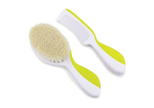 Kit capelli spazzola pettine verde