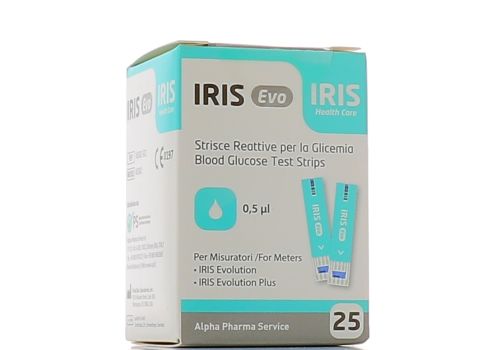 IRIS EVO STRISCE REATTIVE GLICEMIA 25PZ