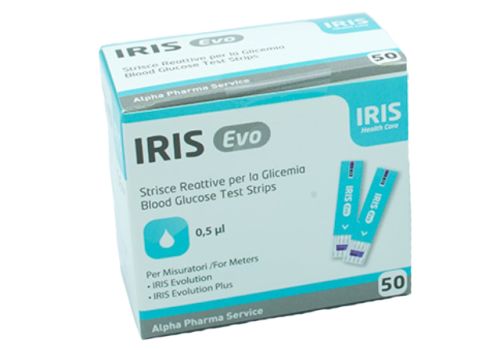 Iris Evo strisce reattive per la misurazione della glicemia 50 pezzi