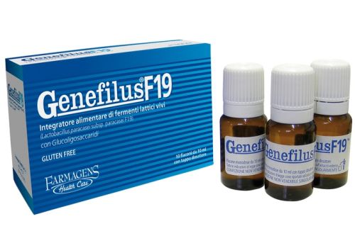 Genefilus F19 integratore per l'equilibrio della flora intestinale 10 flaconcini 10ml